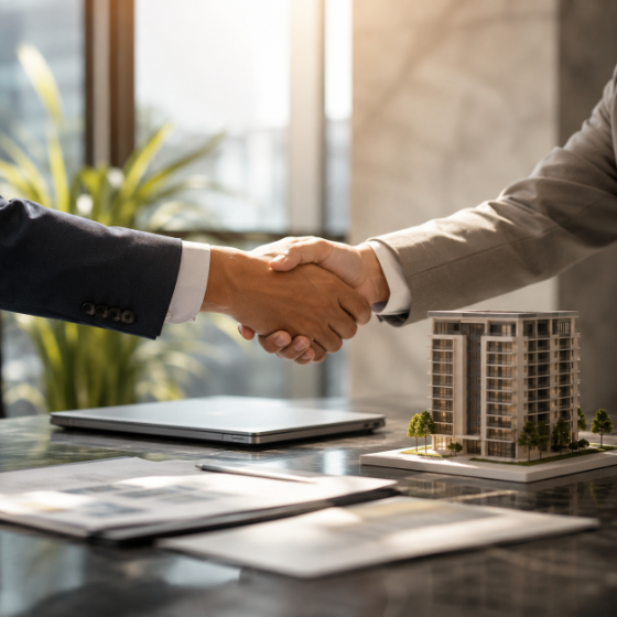 Cierre de acuerdo inmobiliario