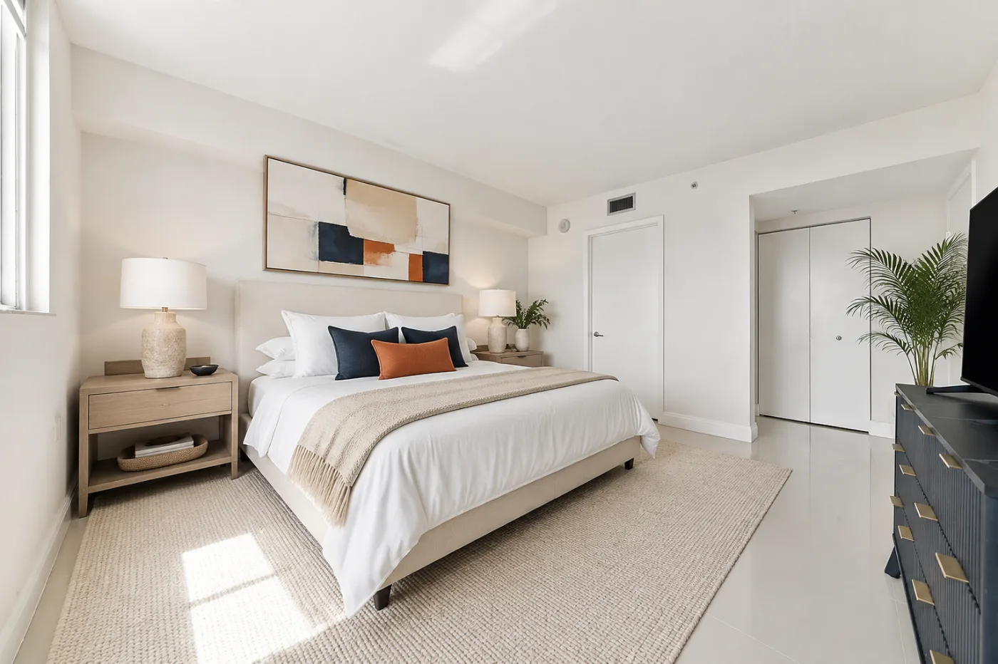 Dormitorio de un departamento en DOMUS Flats