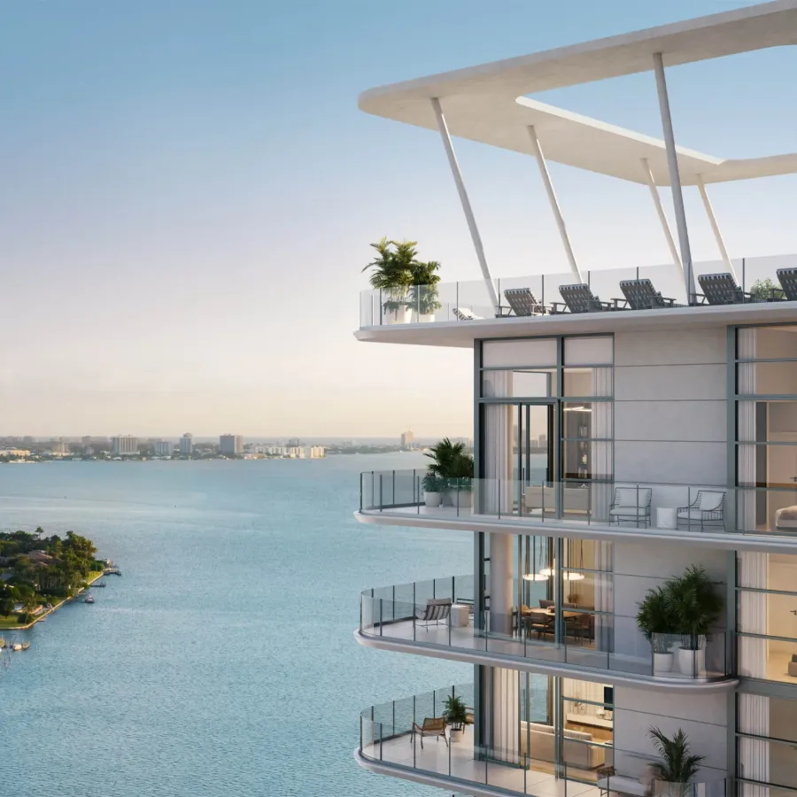 Balcones con vista a Biscayne Bay